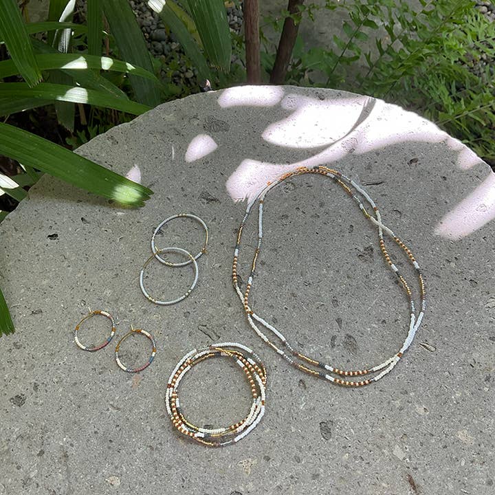 bluma project - Wholesale Hoop Earrings - Zoe Hoops / Large-Snow