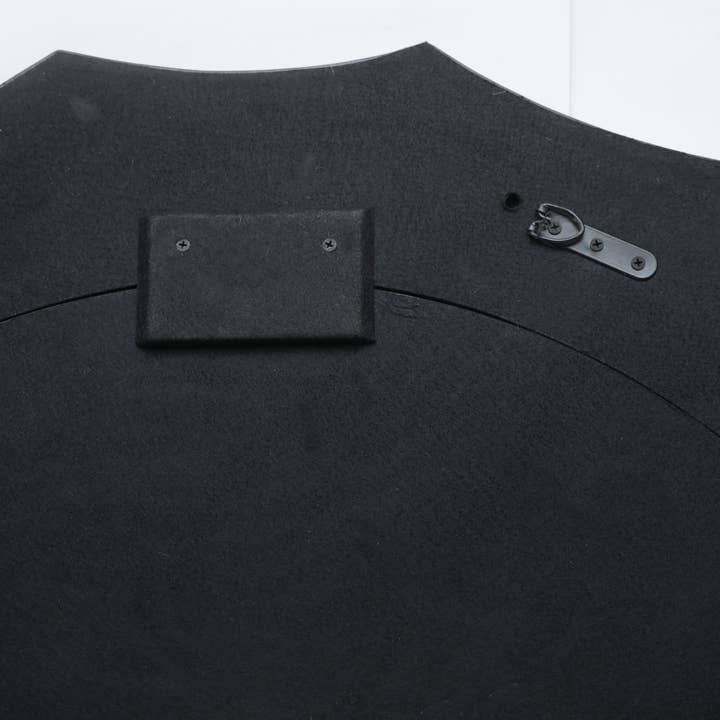 Sagebrook Home - Wholesale Wall Mirror - Wood Inverted Scallop Hair On Hide Mirror - Ivory, 42 in.9