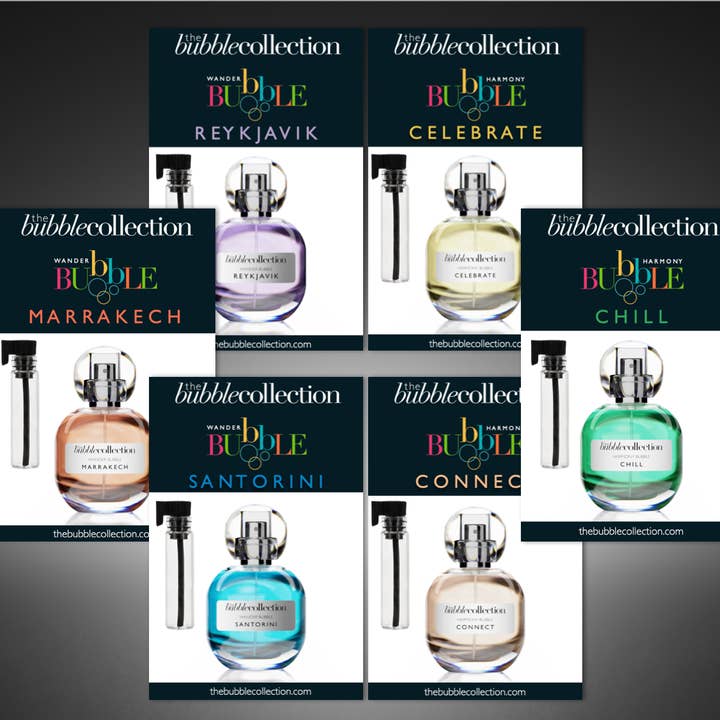 1ML SAMPLE CARDS - SET OF 120 for wholesale by The Bubble Collection