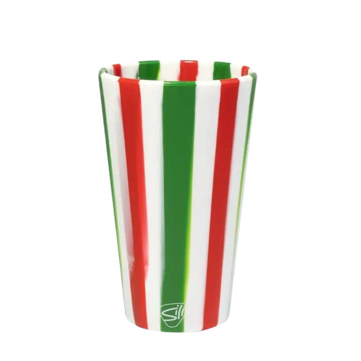 16 oz Silipint Silicone Pint Cup - Poinsetta for wholesale by Silipint