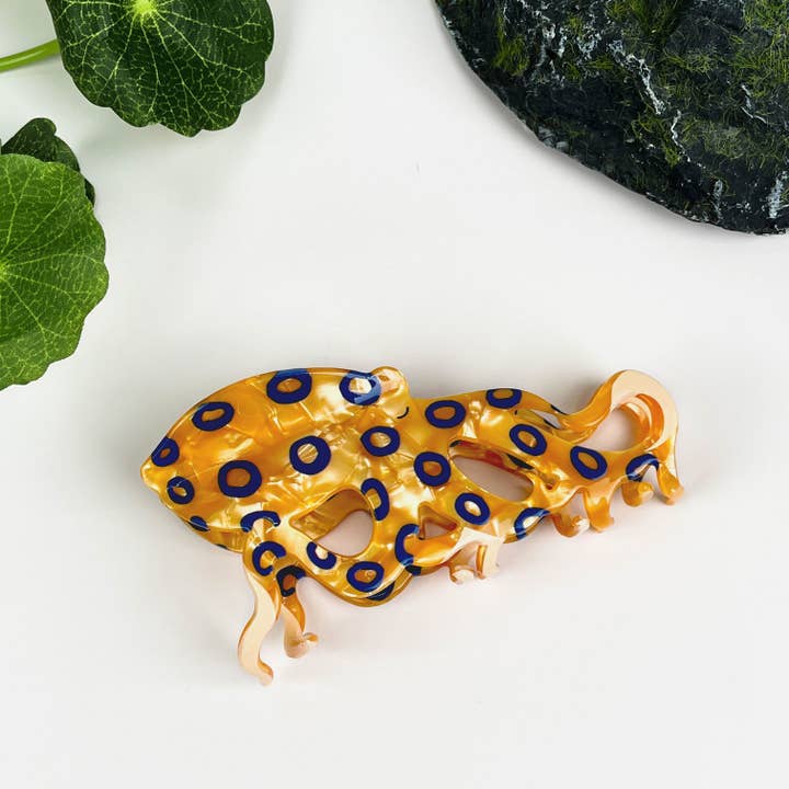 TheDivaSoap – wholesale Hair clip – Women’s – Large Blue-Ringed Octopus Hair Claw,Ocean Series Hair Clip