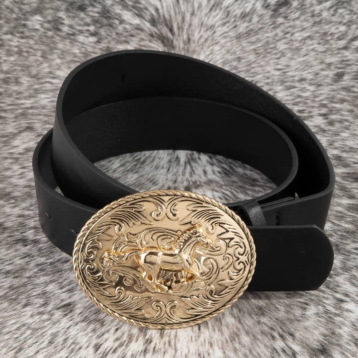Stor västerländsk hästmedaljongspänne bälte för wholesale av Collections by Fame Accessories