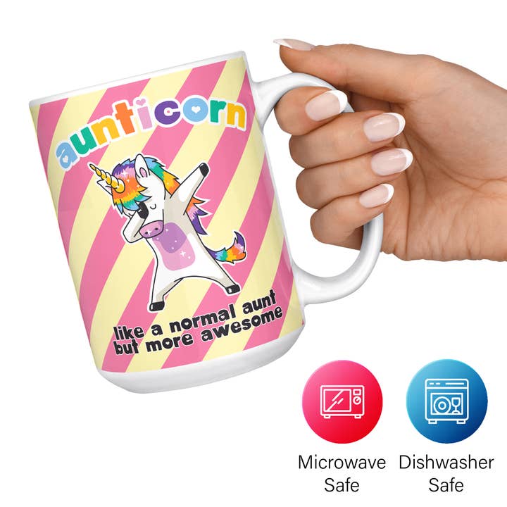 Mug Monster - Venta al por mayor Taza - Taza divertida y novedosa de Aunticorn, idea de regalo de cumpleaños para tía