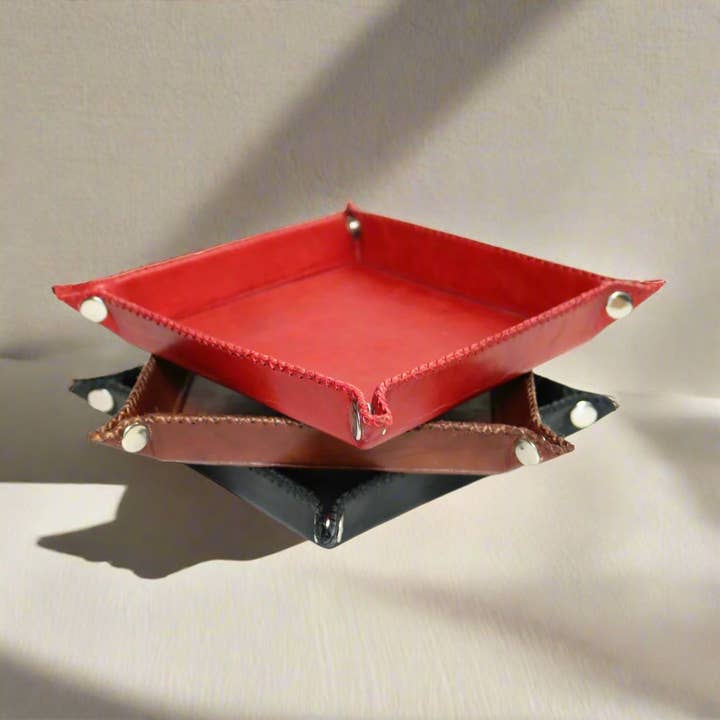 Bati Goods - Wholesale Desk Tray - Llaves | Leather Catch All Tray4