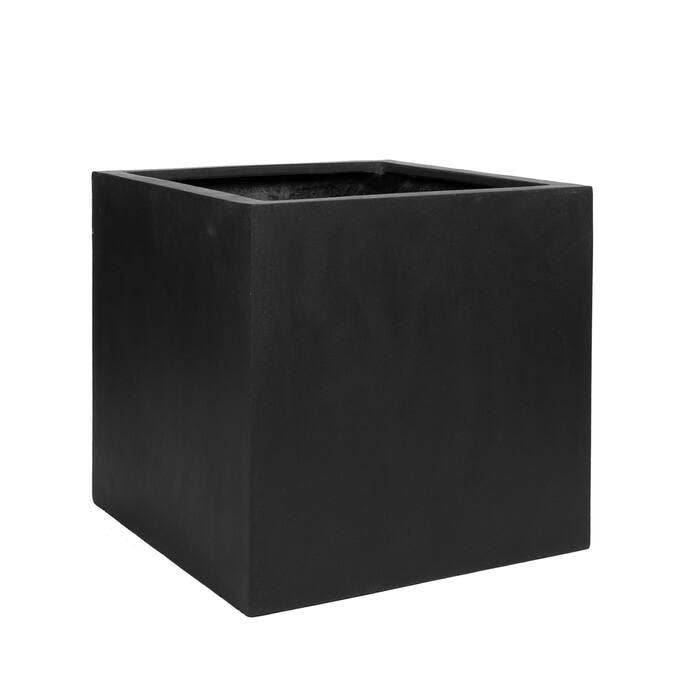 Block XL - Black - L23,62in x W23,62in x H23,62in for wholesale by Pottery Pots