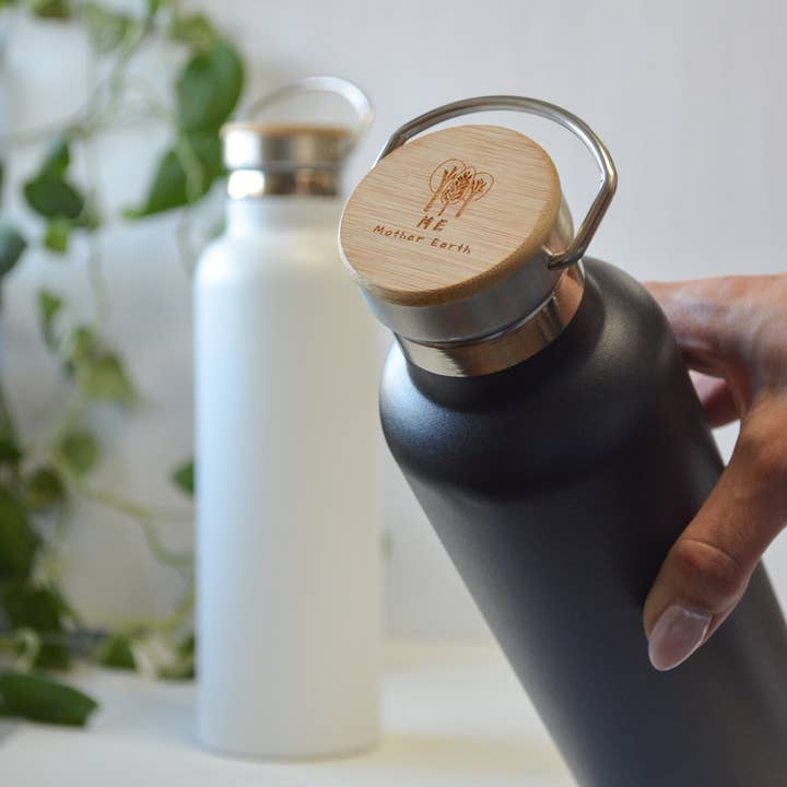 Me Mother Earth - Wholesale Water Bottle - Stainless Steel Water Bottle with Bamboo Lid