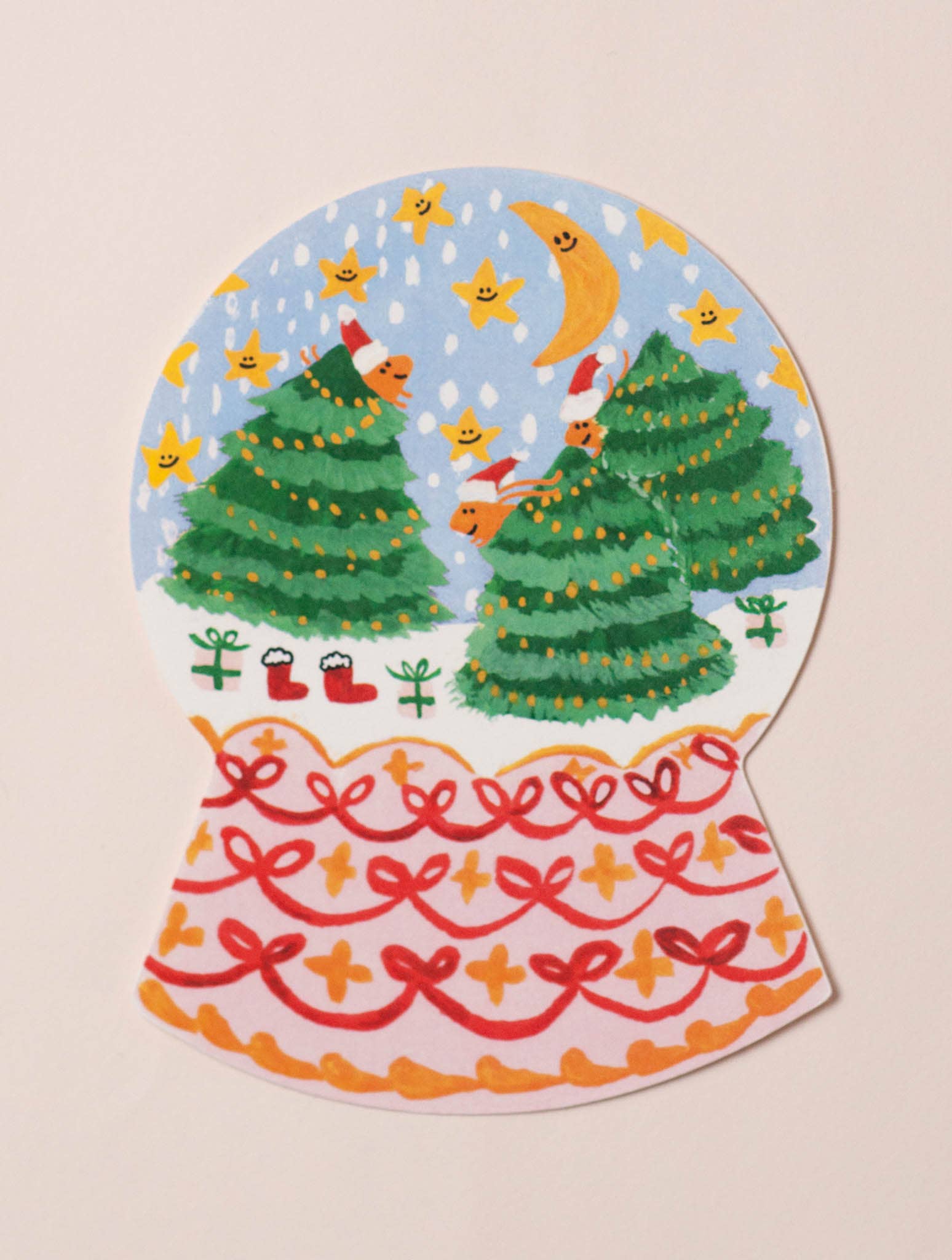 Studio Narine - Wholesale Christmas Card - Christmas Postcard - Snow Globe1