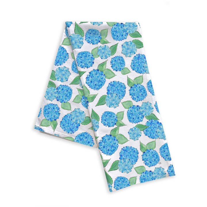Hydrangeas Kitchen Towel for wholesale by Eileen Graphics