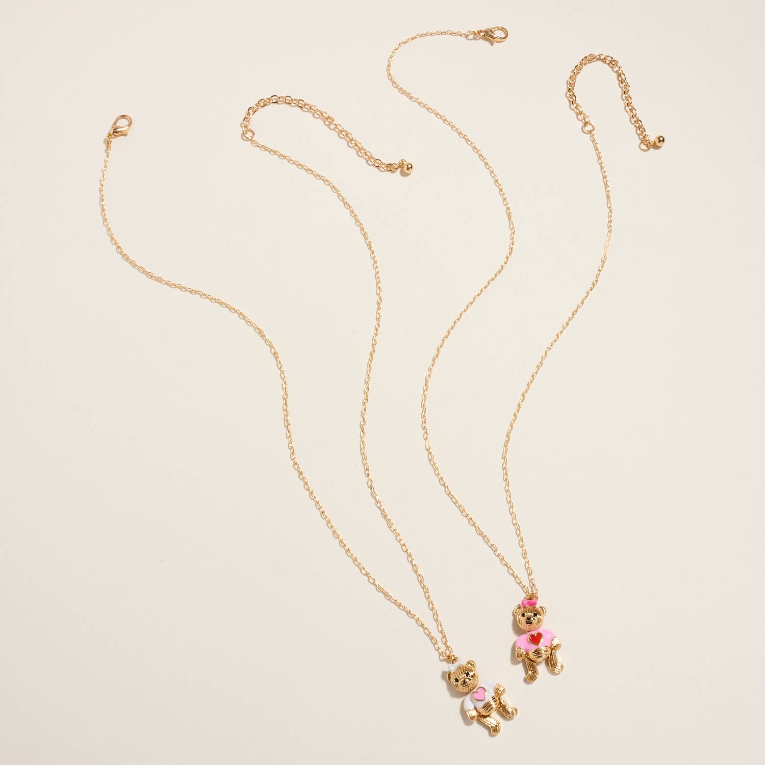 Designature New York - Wholesale Pendant/charm necklace - Valentines Day Teddy Bear Metal Bow Short Necklace5