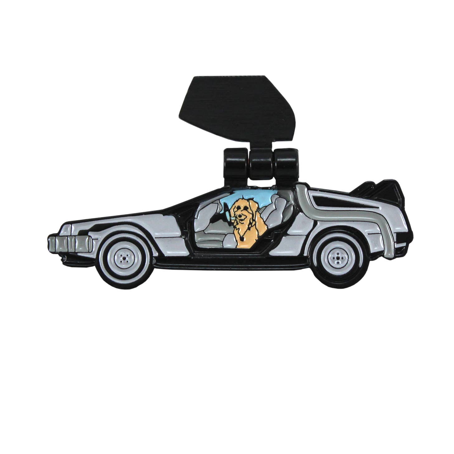 BxE Buttons X StaciaMade - Wholesale Lapel Pin/Button - Delorean with Einstein Enamel Pin2
