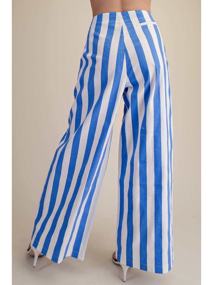 Glam - Wholesale Pants - Women's - Mid-Rise Wide Leg Stripe Pants12