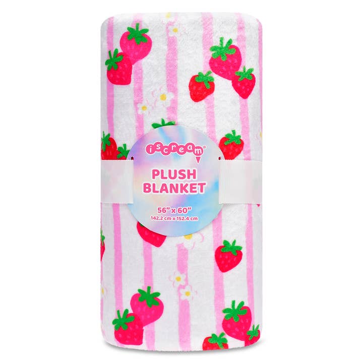 Strawberry Stripes Blanket for wholesale by Iscream