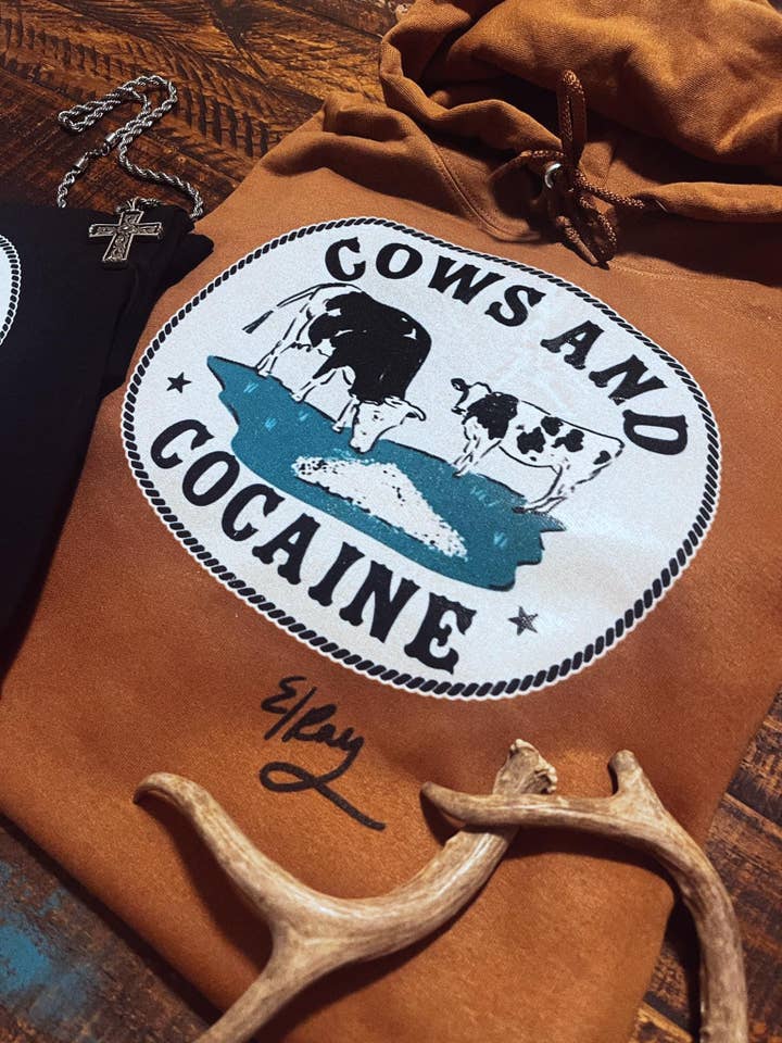 Buckin Barn Wholesale - Wholesale Hoodie - Women's - Cows and cocaine hoodie