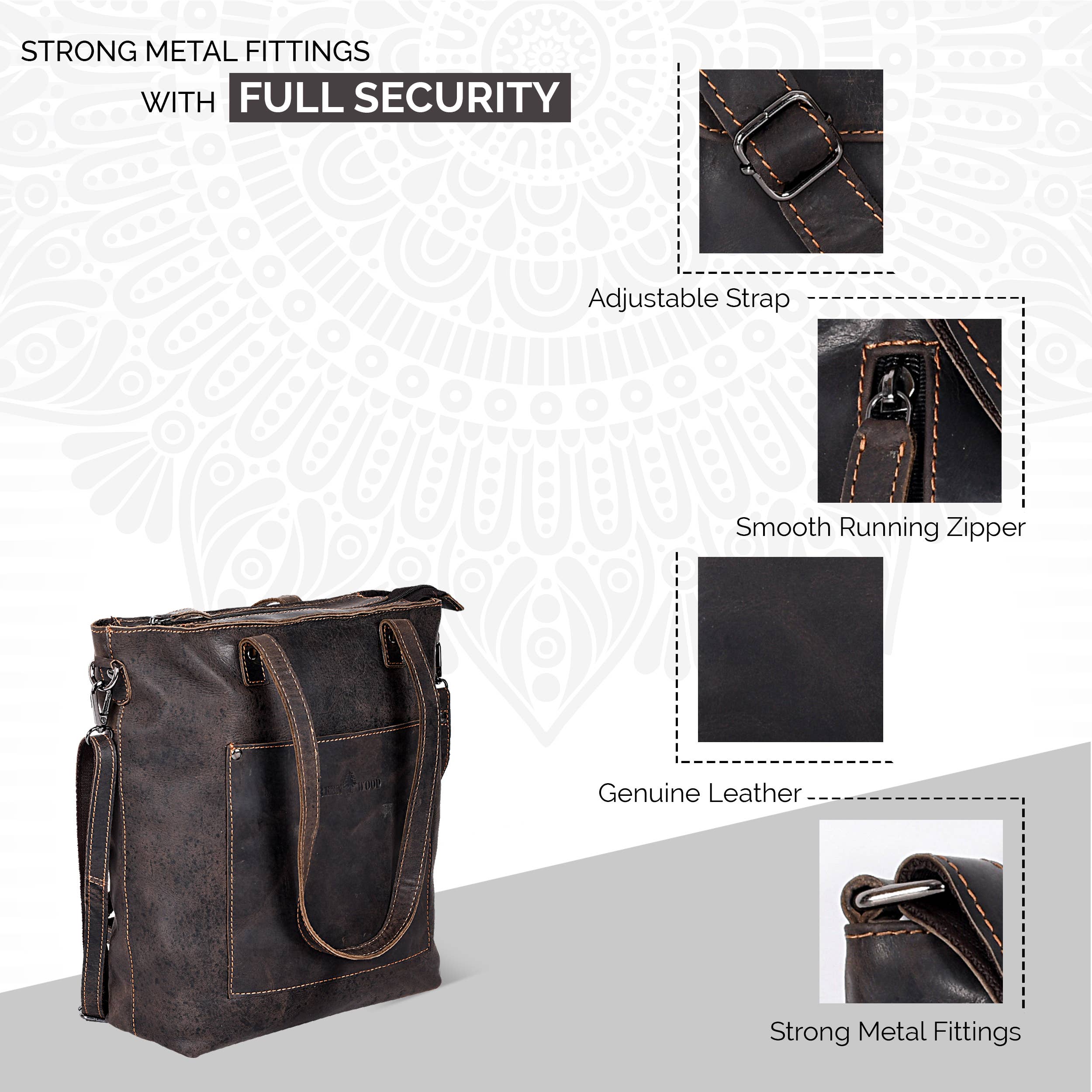 Greenwood Leather - Wholesale Tote Bag - Women's - Classic Leather Tote Bag Bunbury - GW20253