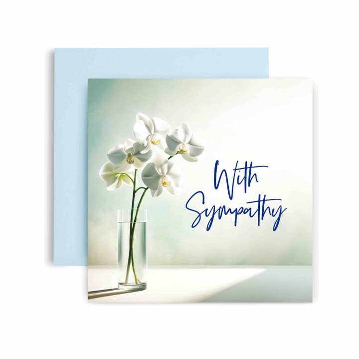 Huxters – wholesale Sympathy card – Orchid Sympathy condolence card