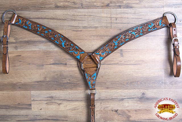HILASON - Wholesale Horseback Riding Gear - HILASON Western Horse Headstall Breast Collar Set Tack Genuine American Leather | For Horses Headstalls74