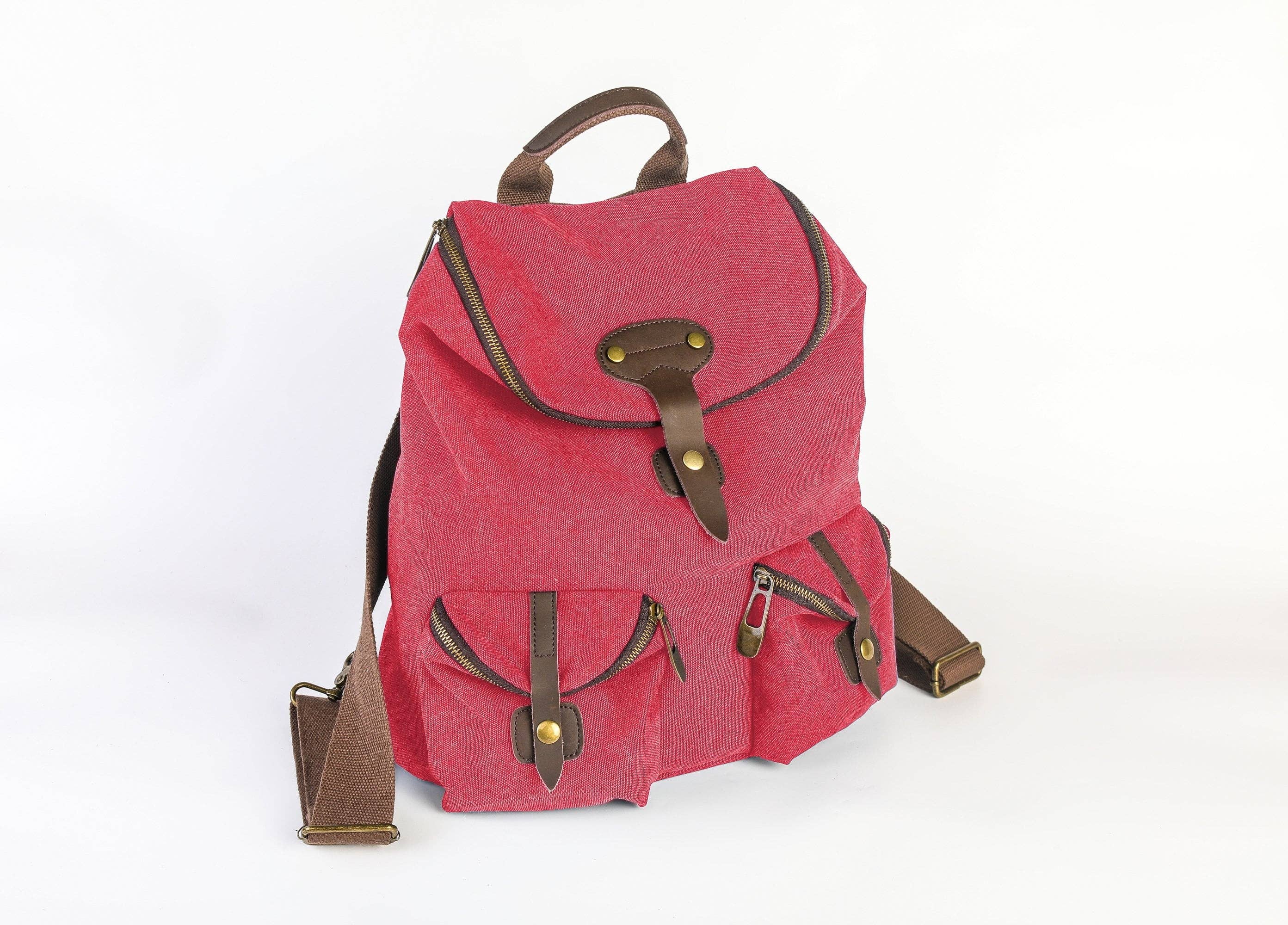 ZEDE PARIS - Wholesale Backpack - Women's - SAINT-PAUL - Canvas and leather backpack35