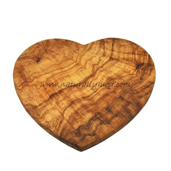 Naturally Med Inc. - Wholesale Cutting Board - Olive Wood Heart Shaped Board 8.25”