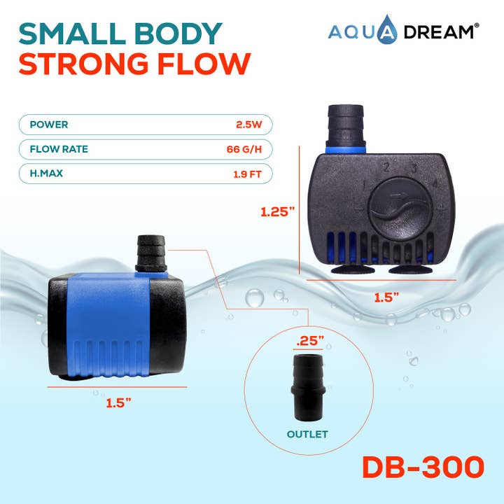 AQUA DREAM - Wholesale Home & Garden - Aqua Dream 60 GPH Water Pump Adjustable Submersible Powerhead1