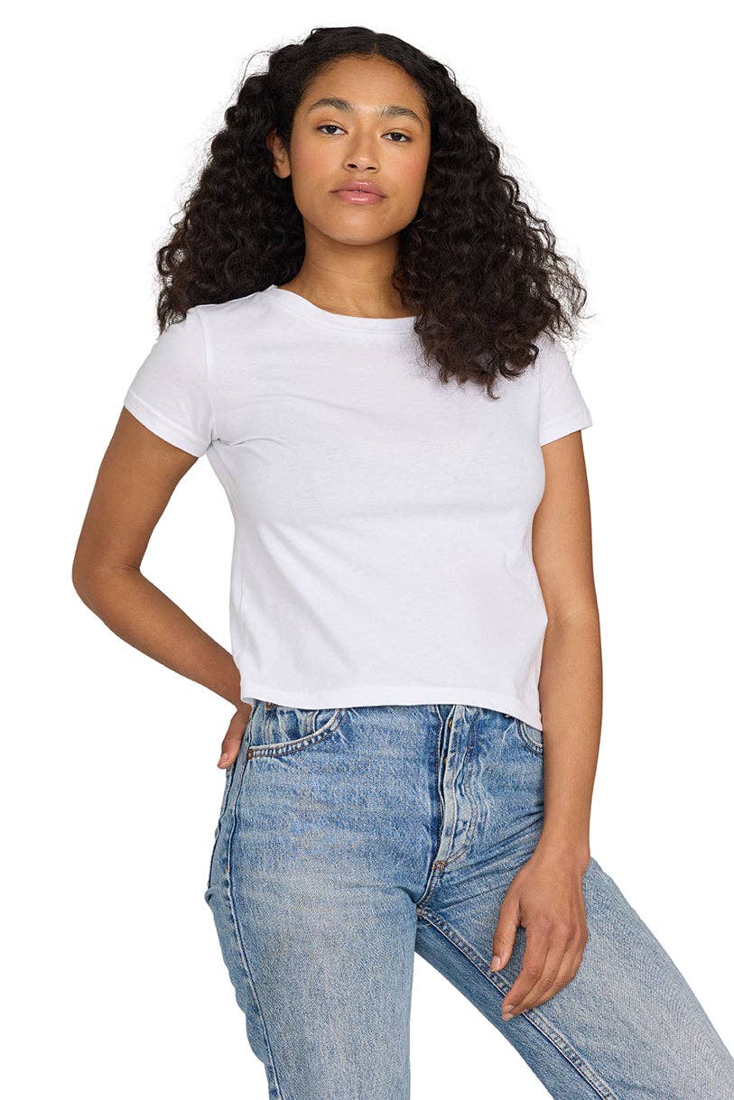 US Blanks - Wholesale T-Shirt - Women's - Baby Rib Crop Tee - 100% Organic Cotton 1x1 rib, 5.7 oz3