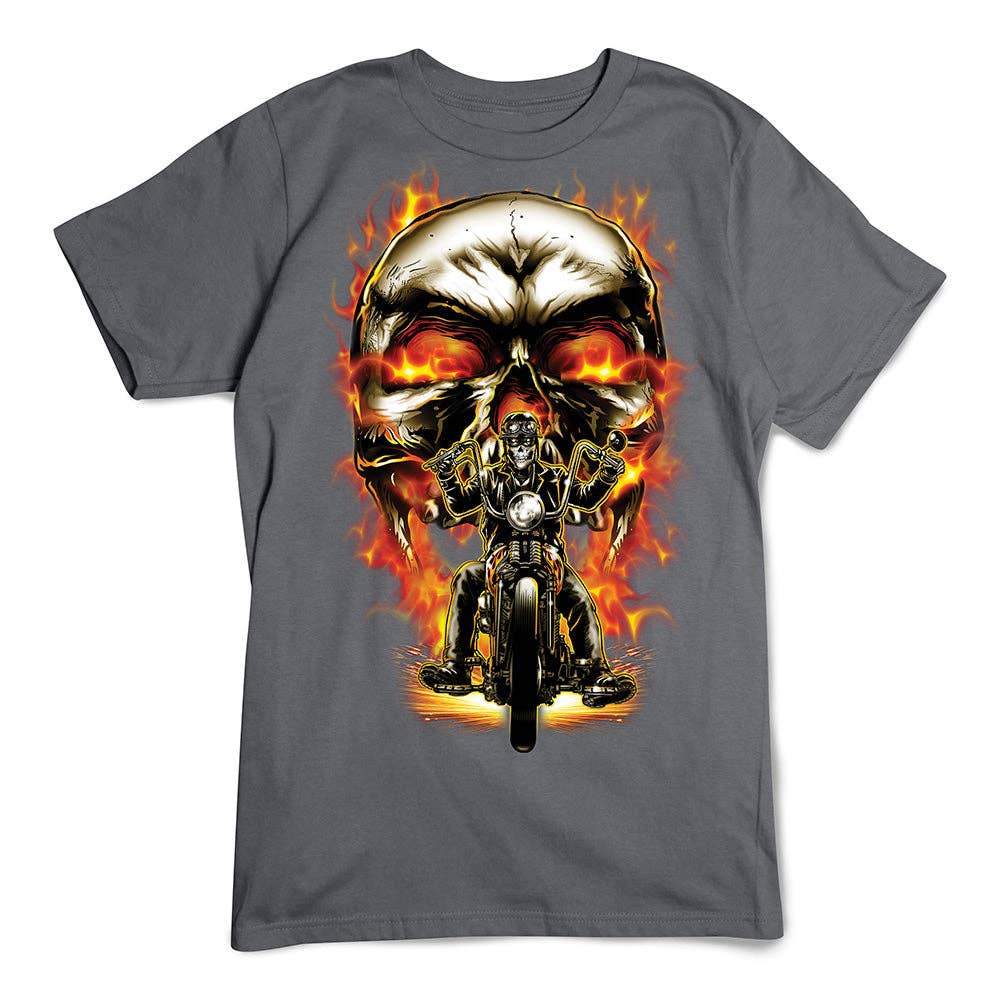 Artopia - Wholesale T-Shirt (Graphic) - Unisex - Biker Skull T-Shirt1