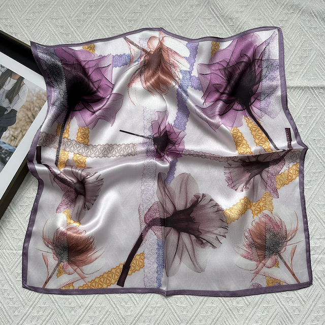 Pretty Persuasions – wholesale Scarf – Women's – S25062 100% Silk Square Scarf (21"x21")22