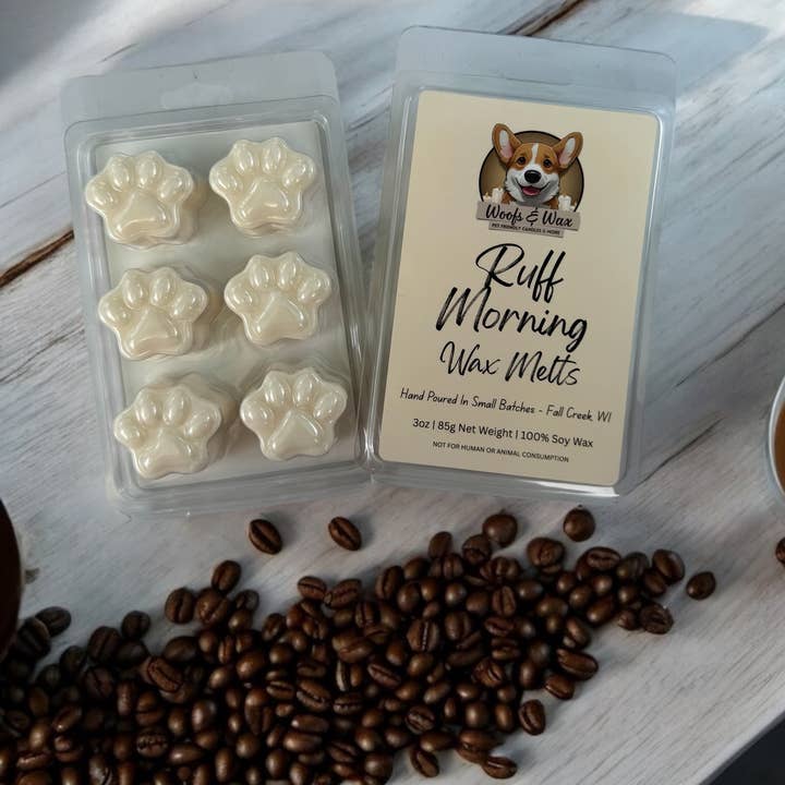 Ruff Morning Wax Melts - 3oz 100% Soy - Pet Safe for wholesale by Woofs & Wax