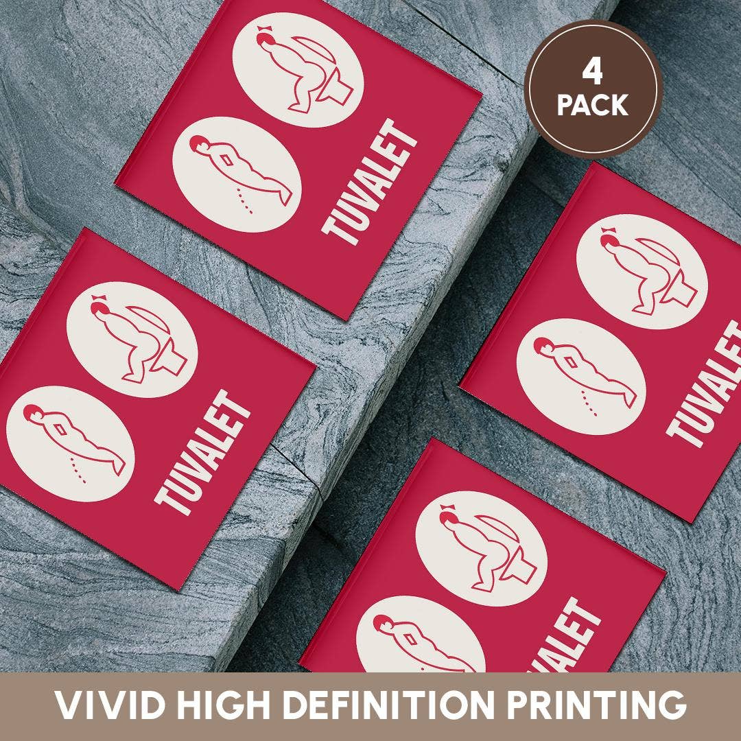 3dRose - Wholesale Coasters - 3dRose, Vintage Toilet Sign Tuvalet , Coaster5