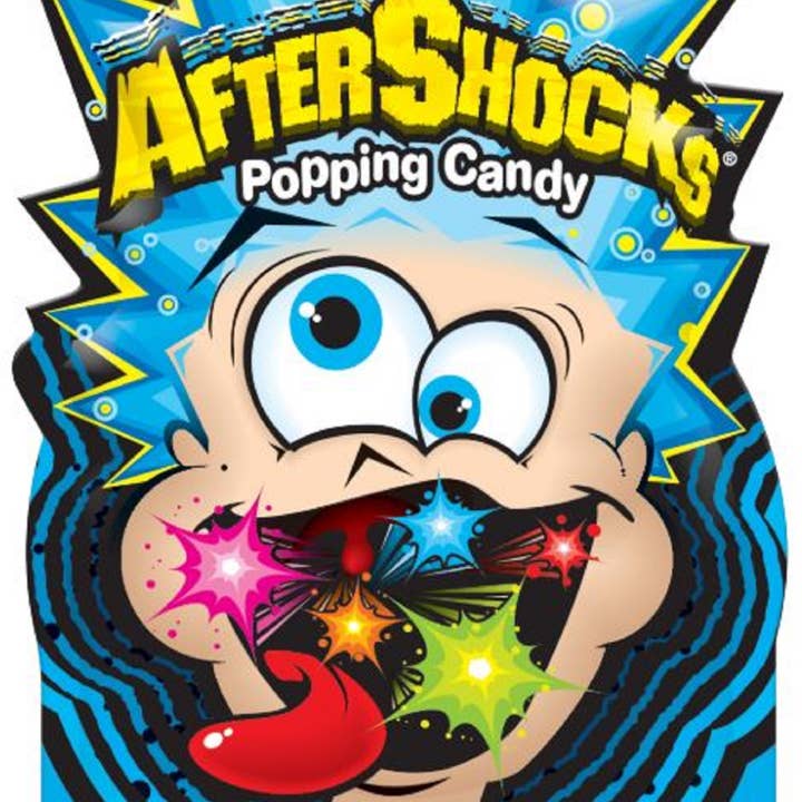 Candy Barn Express - Wholesale Hard Candy - Aftershock Popping Candy - Blue Raspberry - 24 Ct.