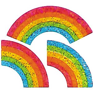 Jillson & Roberts - Wholesale Sticker - Mini Rainbows Stickers - Prismatic Bulk Roll1