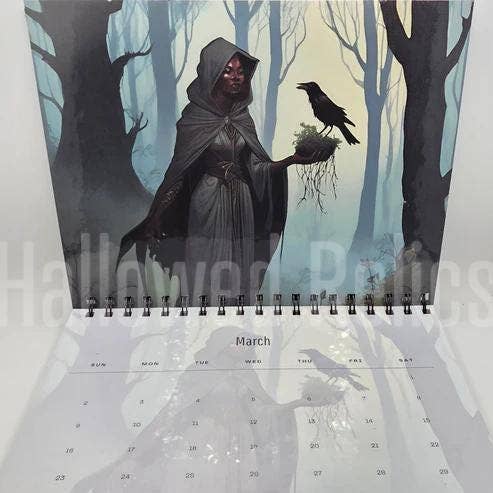 Hallowed Relics - Wholesale Calendar - 2025 Gothic Witch Moon Phase Calendar & Celestial Planner3