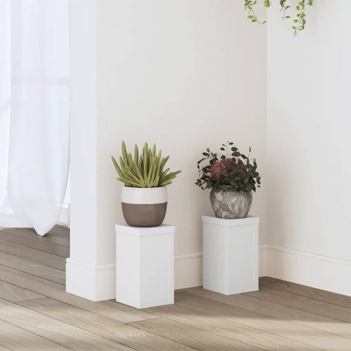 plant stands, 2 pcs. 10x wood-based material plant stands for wholesale by Rooted Treasures Farms