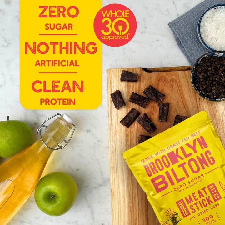 Brooklyn Biltong - Wholesale Jerky - 2oz Grass Fed Whole-wors Beef Bites