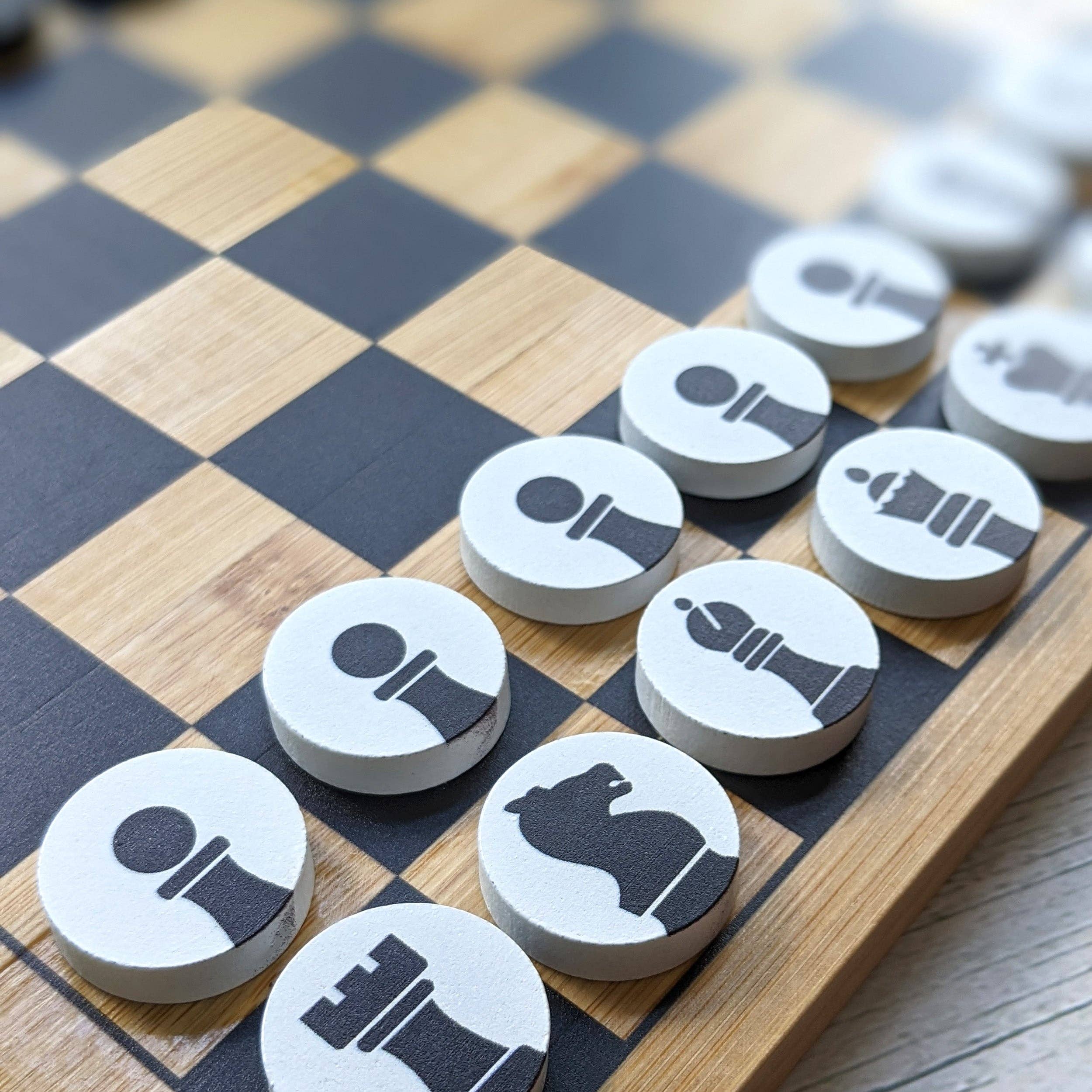 Robert Frederick Ltd - Wholesale Board Game - Bamboo Backgammon & Chess Double Set - Made Using Sustainable Materials5