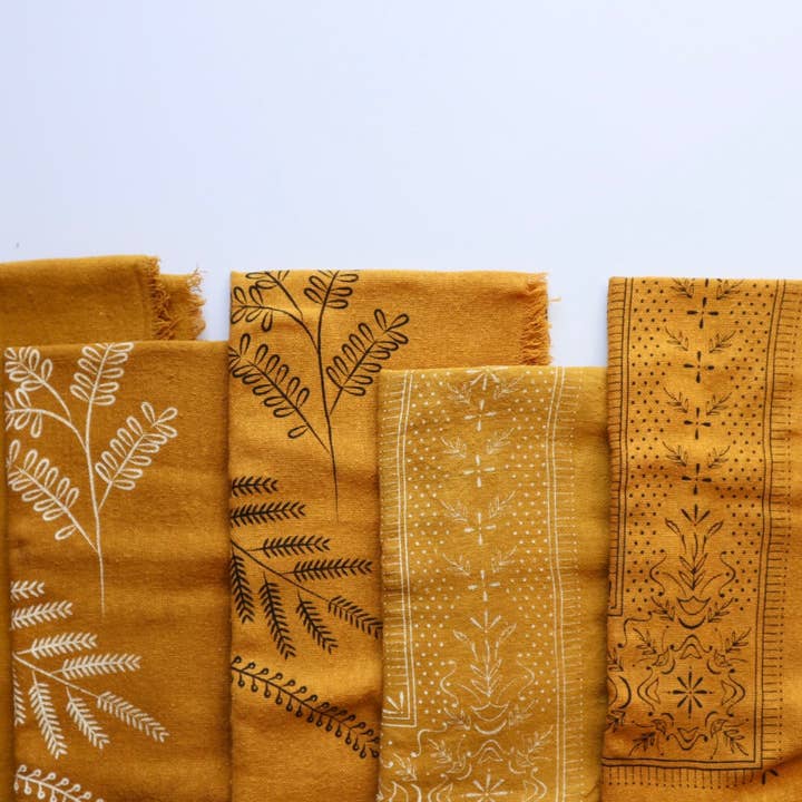 Eco Raw Studio - Wholesale Bandana – Women's - Desert Gold Solid Naturally Dyed Raw Silk Bandana3