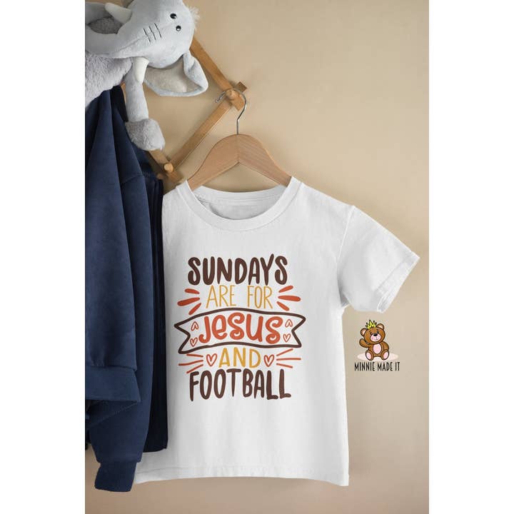Los domingos son para Jesús y el fútbol infantil camiseta para venta al por mayor de Minnie Made It