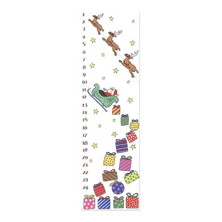 Alison Gardiner Designs – wholesale Tapered candle/candlestick – Santa's Sleigh Christmas Dinner Advent Candle2