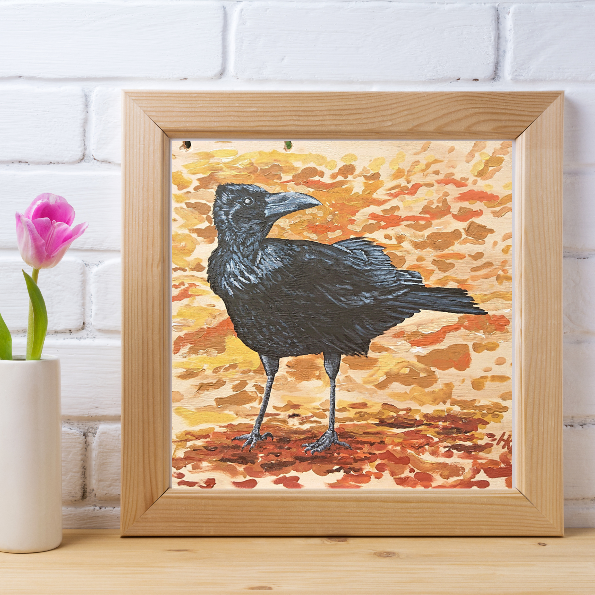 Hannah Kate Makes - Wholesale Art Print - Brandon Crow Art Print - Square - Autumn & Halloween12