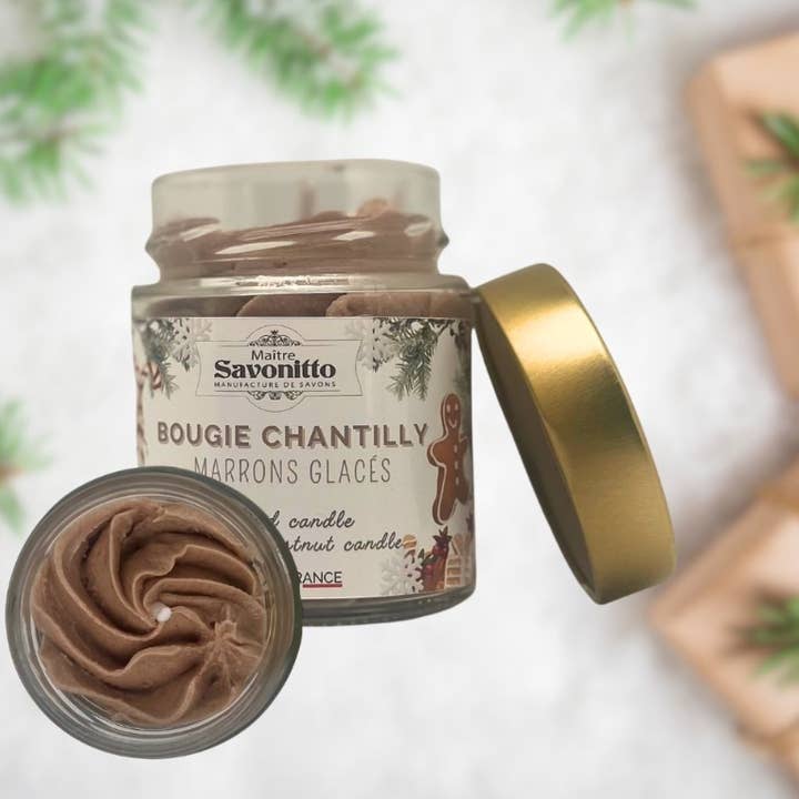 MAITRE SAVONITTO – wholesale Jar/filled candle – Chantilly Candle Marron Glacé0