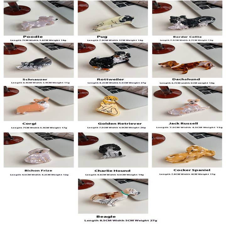 PAWPAWwholesale - Wholesale Hair Clip - Women's - Kawaii Dog Claw Clip, Fun Cartoon Hair Accessory_CWMM714626