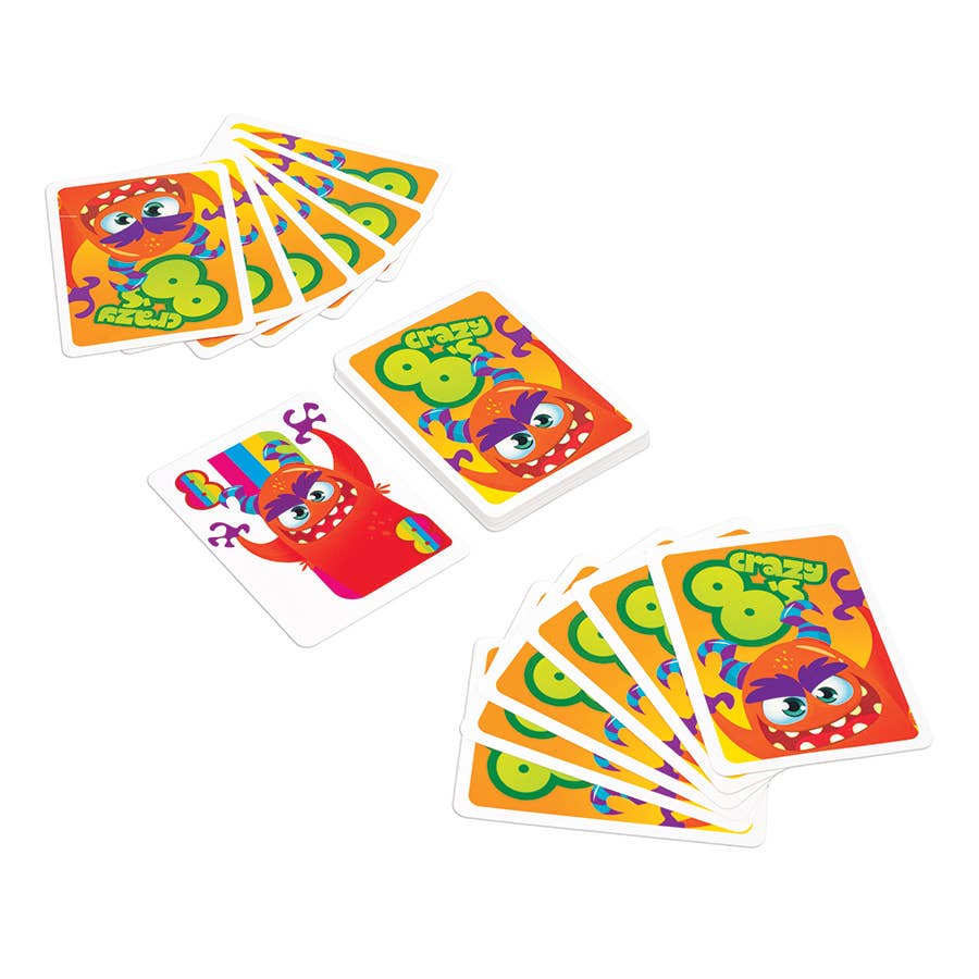 Outset Games and Cobble Hill Puzzles - Vente Jeux de cartes - Jeu de Cartes Crazy 8's - Édition Chaos des Monstres 👹4
