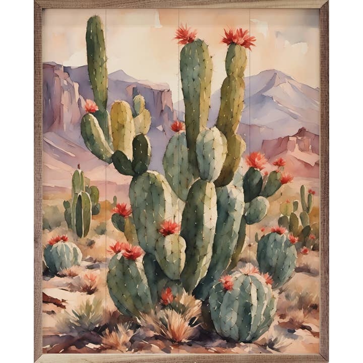 Cacti With Mountains for wholesale by Kendrick Home