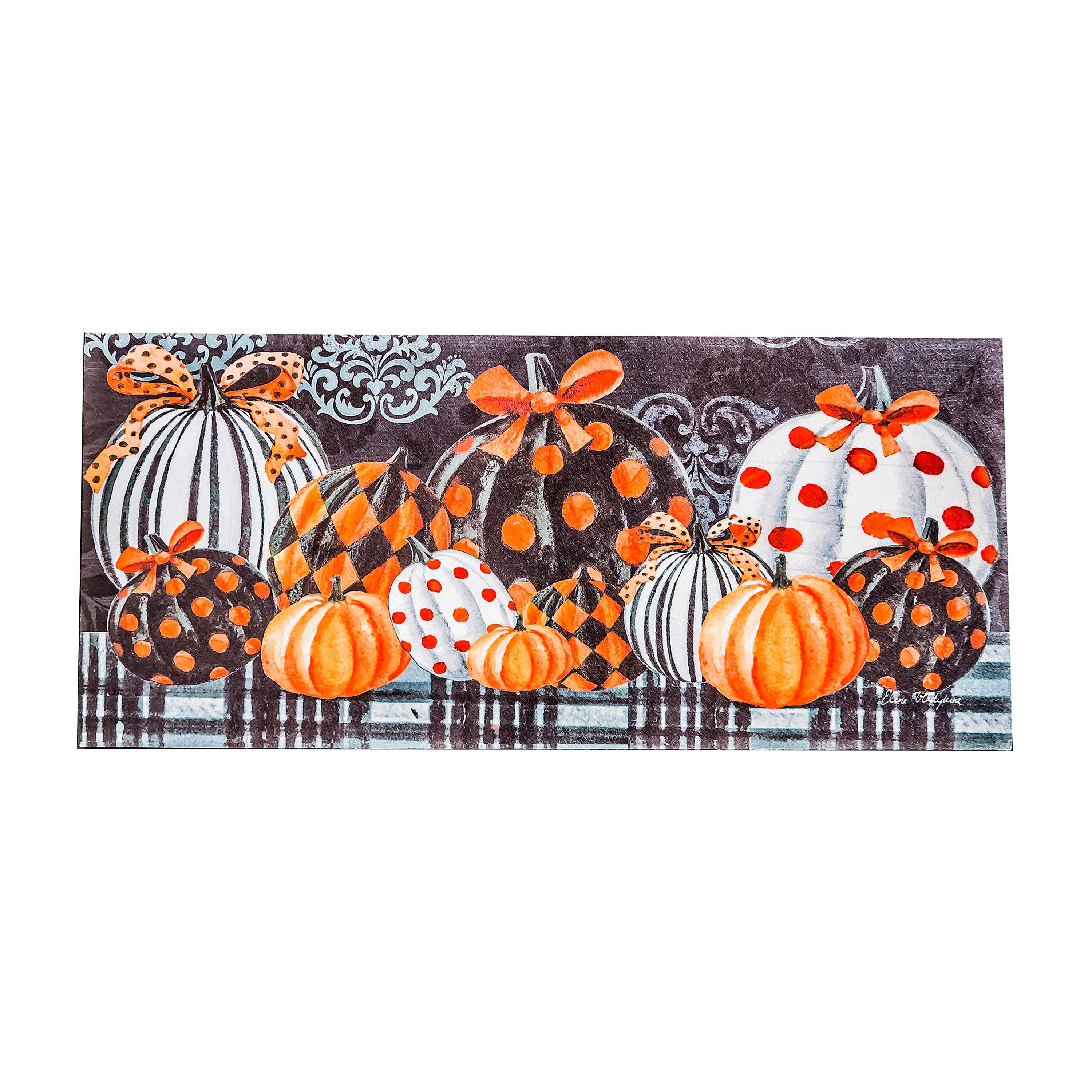 Evergreen Enterprises - Wholesale Door Mat - Elegant Patterned Pumpkins Sassafras Switch Mat1
