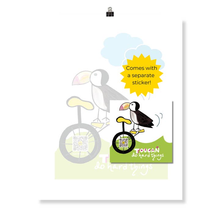 Smile Songs - Wholesale Art Print - Toucan Do Hard Things Sticker Print – SEL & Therapy Decor1