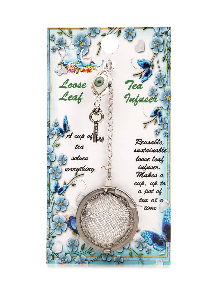 Infusore per tè con ciondolo Eye and Key per la vendita all'ingrosso da parte di Kitchen Witch Gourmet