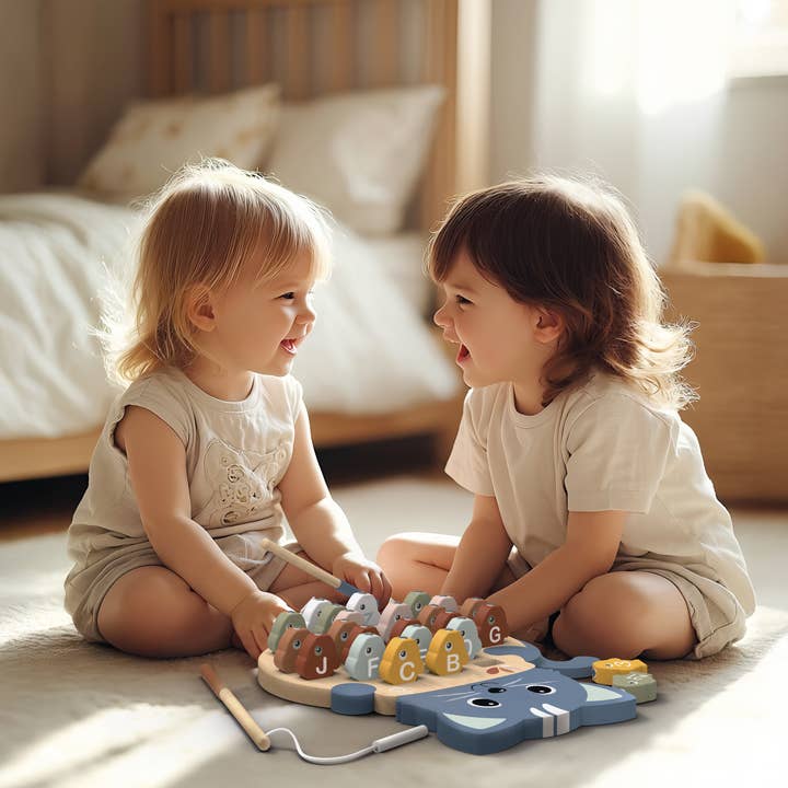 Speedy Monkey - Wholesale Wood toy – Child - Fishing Game Alphabet2