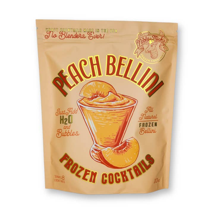 Peach Bellini Frozen Cocktail for wholesale by Noble Mick's - Craft Beverage Company