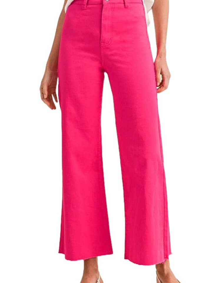 Stræk Højhuset Bredt Ben Beskåret Denim Jean for engroshandel hos Vanilla Monkey