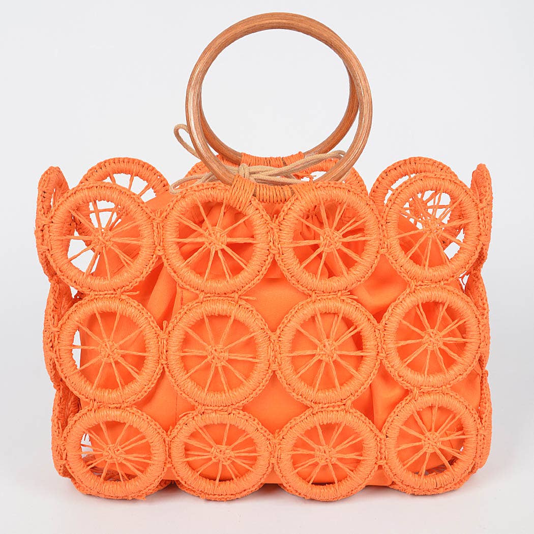 3AM BY H&D ACCESSORIES - Vente Sac à main avec poignée sur le dessus – femme - Sac à main en crochet monotone3