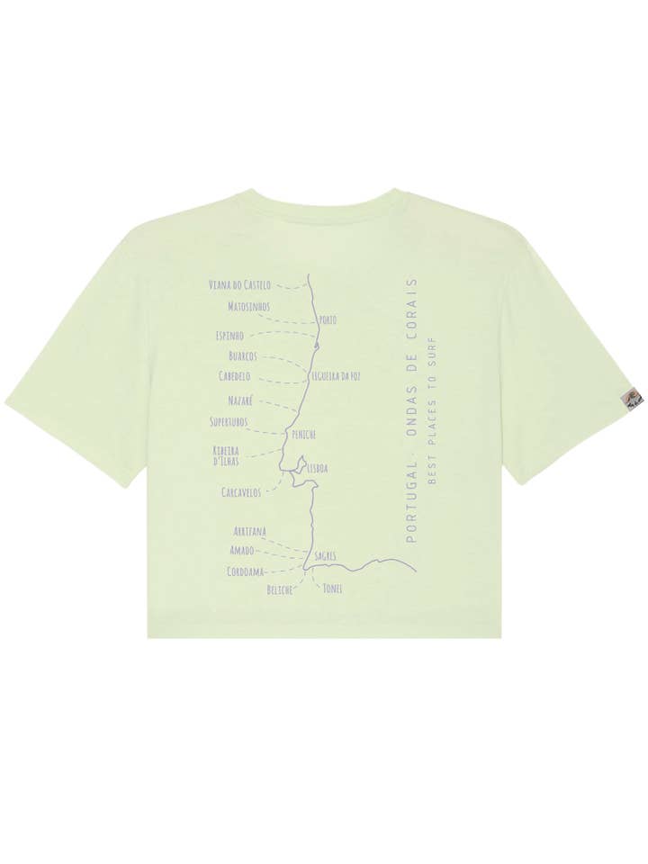 PORTUGAL Women's Sustainable Surf T-shirt for wholesale by olas de coral